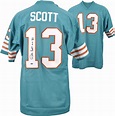 Jake Scott Miami Dolphins Autographed Teal Blue Jersey with MVP VII ...