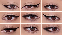 How To: 9 Different Eyeliner Styles on HOODED EYES | Easy Beginner ...
