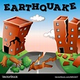 Natural disaster scene of earthquake Royalty Free Vector