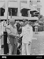 Photograph of President Truman shaking hands with Admiral Marc Mitscher ...