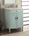 26" Benton Collection Daleville Light Blue Vintage Bathroom Vanity HF ...