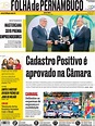 Capa Folha de Pernambuco Edição Sexta,22 de Fevereiro de 2019