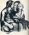 Käthe Kollwitz (1867 – 1945) - Two Chatting Women with Two Children ...