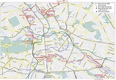 Karte und plan von der lage der Berliner mauer
