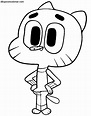 Dibujos de personajes de El Asombroso Mundo de Gumball para Colorear