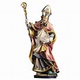 Heiliger Blasius von Sebaste mit Kerzen Heiligenfigur Holz geschnitzt