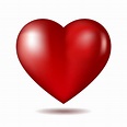Icono de corazón rojo aislado en blanco | Vector Premium