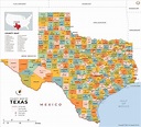 Condado de mapa de Texas (36 "W x 32.61" H): Amazon.es: Oficina y papelería