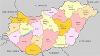 Ungarn Karte mit Regionen & Landkarten mit Provinzen
