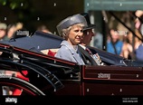 Birgitte, Duchess of Gloucester, in carriage at Trooping the Colour ...