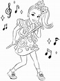 Jojo Siwa Singing Coloring Page - Free Printable Coloring Pages for Kids