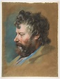 François Le Moyne | Head of a Bearded Man in Profile to Left | The ...