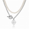 Return to Tiffany® Wrap Necklace in Silver with Pearls and a Diamond ...