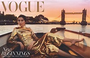 Gemma Chan in British Vogue September 2021 by Hanna Moon