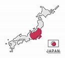 Mapa y bandera de japon | Vector Premium