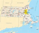 Boston on map - Boston on a map (United States of America)