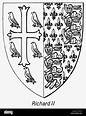 Ricardo II (1367-1400). /NKing de Inglaterra, 1377-1399. /Nel escudo de armas del rey Ricardo II ...