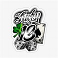 "Lucky 13 v2" Sticker for Sale by lireg903 | Redbubble