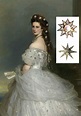 Detail of portrait of Empress Elisabeth of Austria, by Winterhalter ...