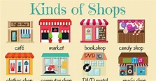 English Vocabulary: Types of Shops - ESLBUZZ