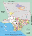 City of Los Angeles | County map, California map, Los angeles map