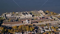 Sing Sing Prison by the Hudson River in Autumn, Ossining, New York ...