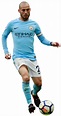 David Silva Manchester City football render - FootyRenders