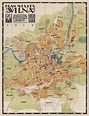 Wilna map - Old map of Vilnius (Lithuania) - Vintage map restored ...