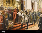 WILHELM II (1859-1941) opens the Reichstag in 1871 with Bismarck in the ...
