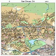 San Dimas California Street Map 0666070
