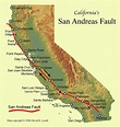 San Andreas Fault Line - Fault Zone Map and Photos