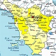 Map of Tuscany with major Cities + Places | This is Italy