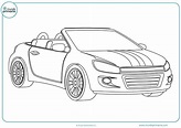 Dibujos de coches para colorear - Mundo Primaria