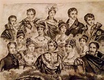 The Bonaparte family. Left to right Bottom ro | Napoleon, Bonaparte, Napoléon bonaparte