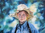 Girl in Straw Hat Painting by Richard Barone | Fine Art America