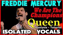 Queen - Freddie Mercury - We Are The Champions - ISOLATED VOCALS - YouTube