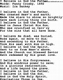 Hymns about The Trinity, title: I Believe In God The Father - lyrics ...