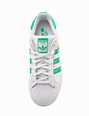 adidas Originals - Zapatillas blancas y verdes Superstar Hombre