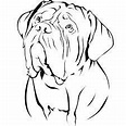 Resultado de imagen para dogue de bordeaux | Dog line art, Bordeaux dog ...