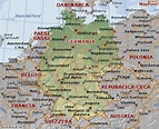Cartina geografia della Germania e la sua geografia