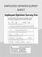 Free Employee Opinion Survey Templates For Google Sheets And Microsoft ...