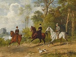 Adam, Emil 1843 Munich - 1924 ibid Horseback riding in the park ...