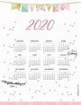 2020 Year At A Glance Calendar Free - Calendar Inspiration Design