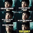 Ezra Miller portraying The Flash. | Ezra miller, Memes, Funny memes