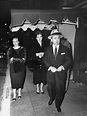'Gangster Mickey Cohen Walking with His Girlfriends Barbara Darnell and ...
