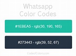 Whatsapp Colors - Hex and RGB Color Codes