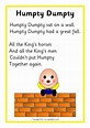 Humpty Dumpty Rhyme Sheet (SB10738) - SparkleBox | Nursery rhymes songs ...