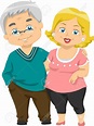 Ilustración de la Feliz pareja senior | Imagenes de abuelitos ...