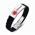 Dementia Medical Alert Bracelet Stainless Steel Adjustable Silicone | eBay