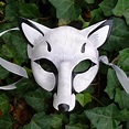 White Fox Leather Mask by Merimask on Etsy